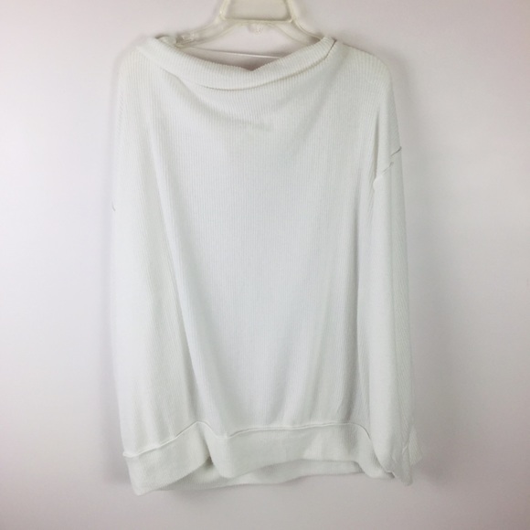 Free People White Main Squeeze Sweater Sz L - Picture 4 of 8